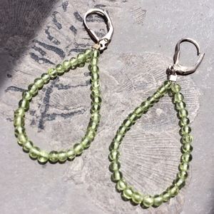 Peridot Beaded Dangle Earrings